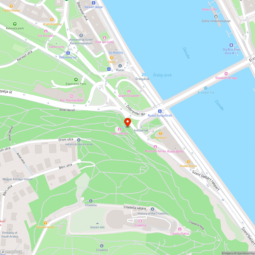 Ledobált szemét a Szent Gellért-szobor alatt bejelentés helye