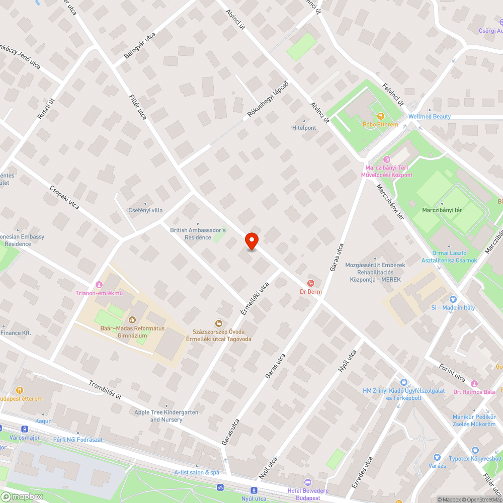 Kátyúk a Fillér utcában bejelentés helye