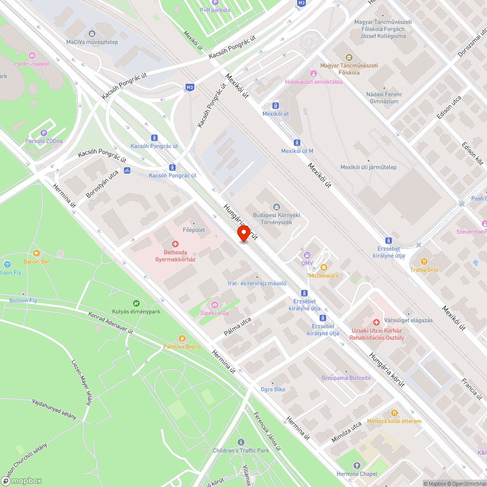 Elhagyott autó bejelentés helye