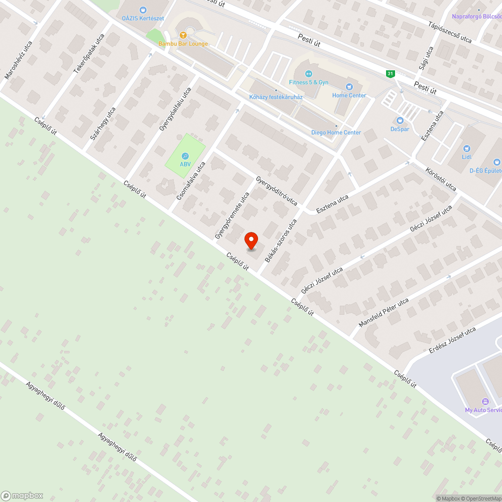 Járda bejelentés helye