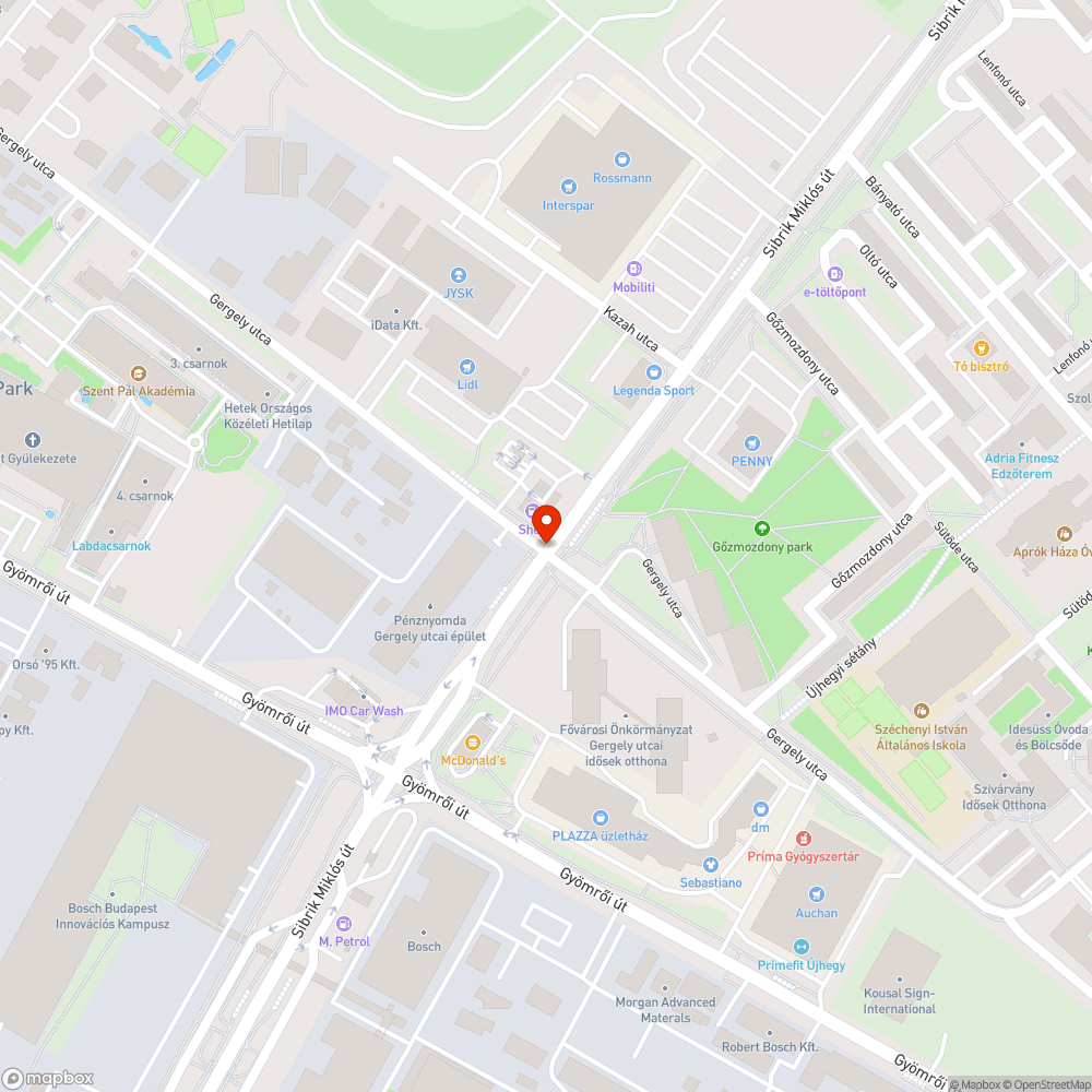 Problémás jelzőlámpák a Sibrik Miklós út, Gergely utca csomópontokon bejelentés helye