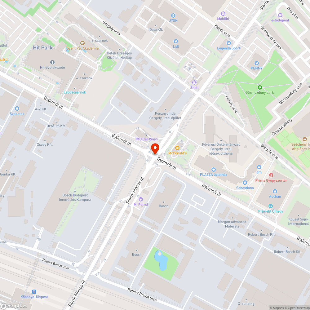 Kiégett lámpák - Gyömrői/Sibrik bejelentés helye