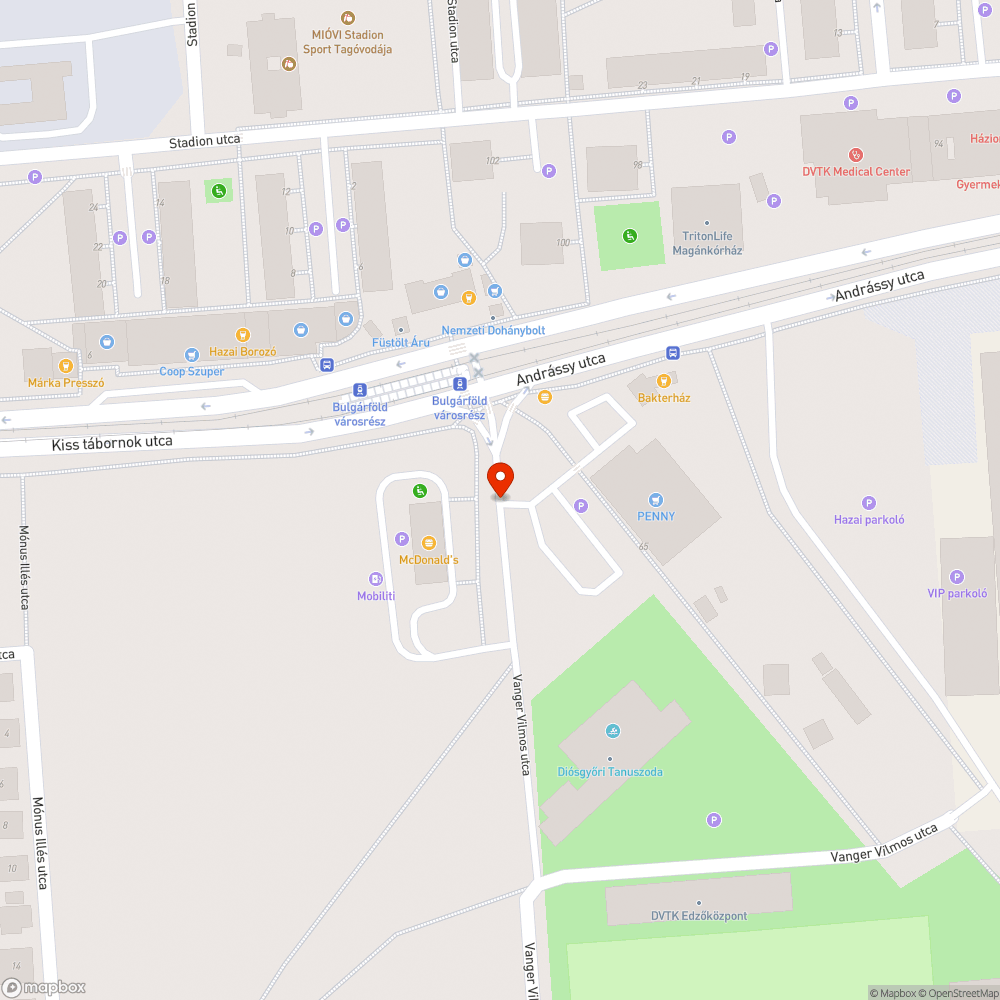 Nagy kátyú az út közepén bejelentés helye