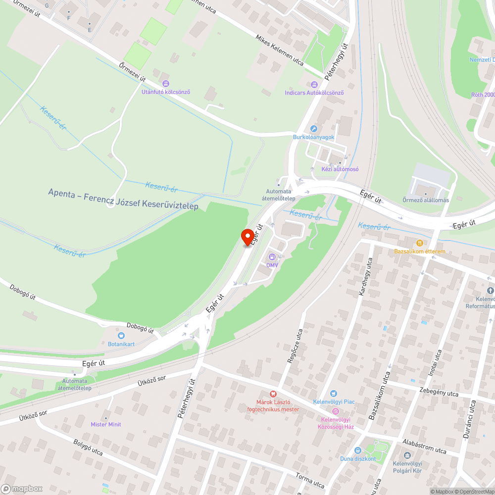 Lekopott felfestés -Egér út bejelentés helye