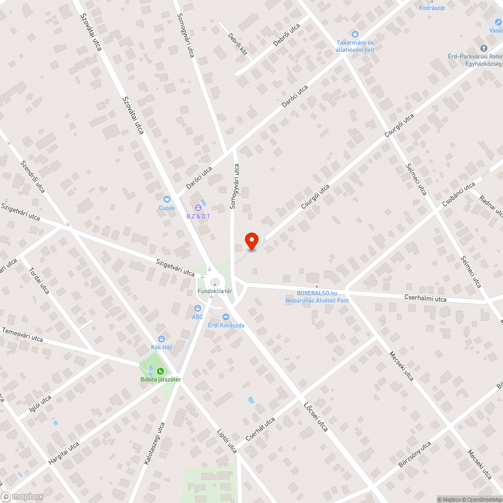 Kátyús útszakasz bejelentés helye