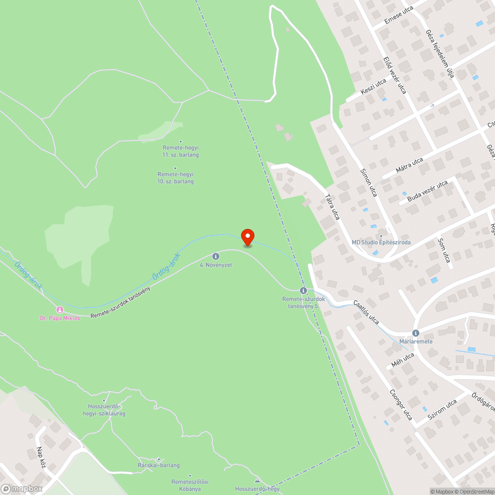 Kidőlt fa bejelentés helye