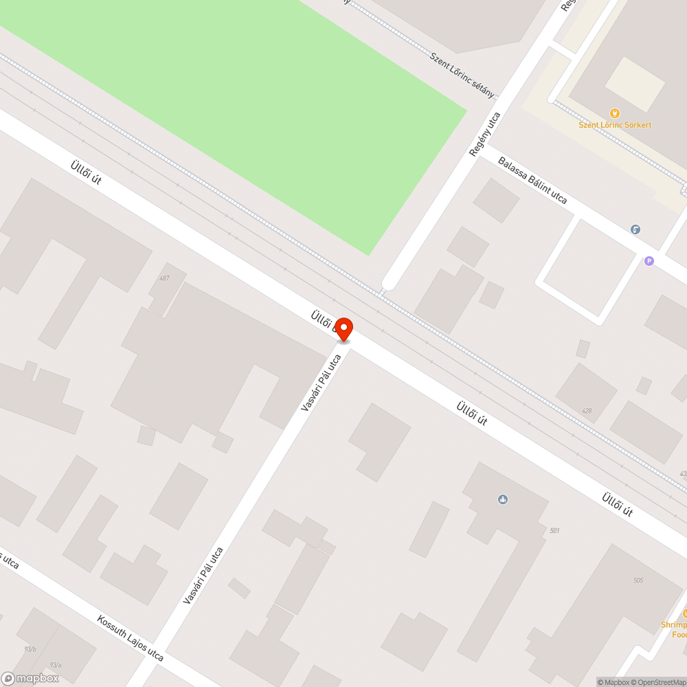 Zebra létesítése az Üllői úton a XVIII. kerületben bejelentés helye