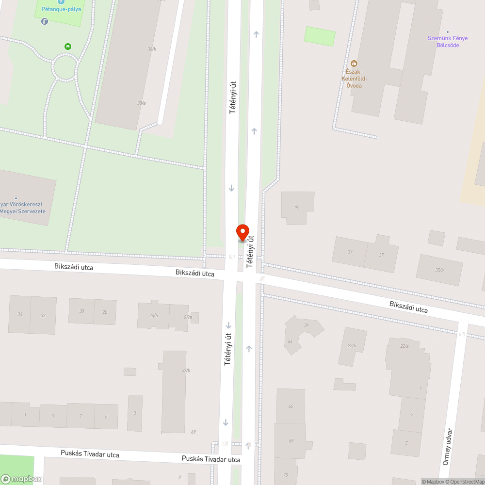 Kidöntött tábla bejelentés helye