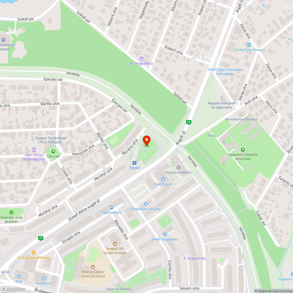 Tarján végállomáson lévő járda rossz állapota bejelentés helye