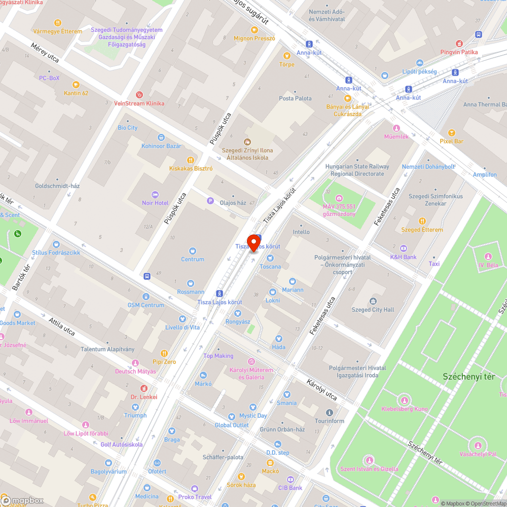 Tisza Lajos körút kátyú bejelentés helye