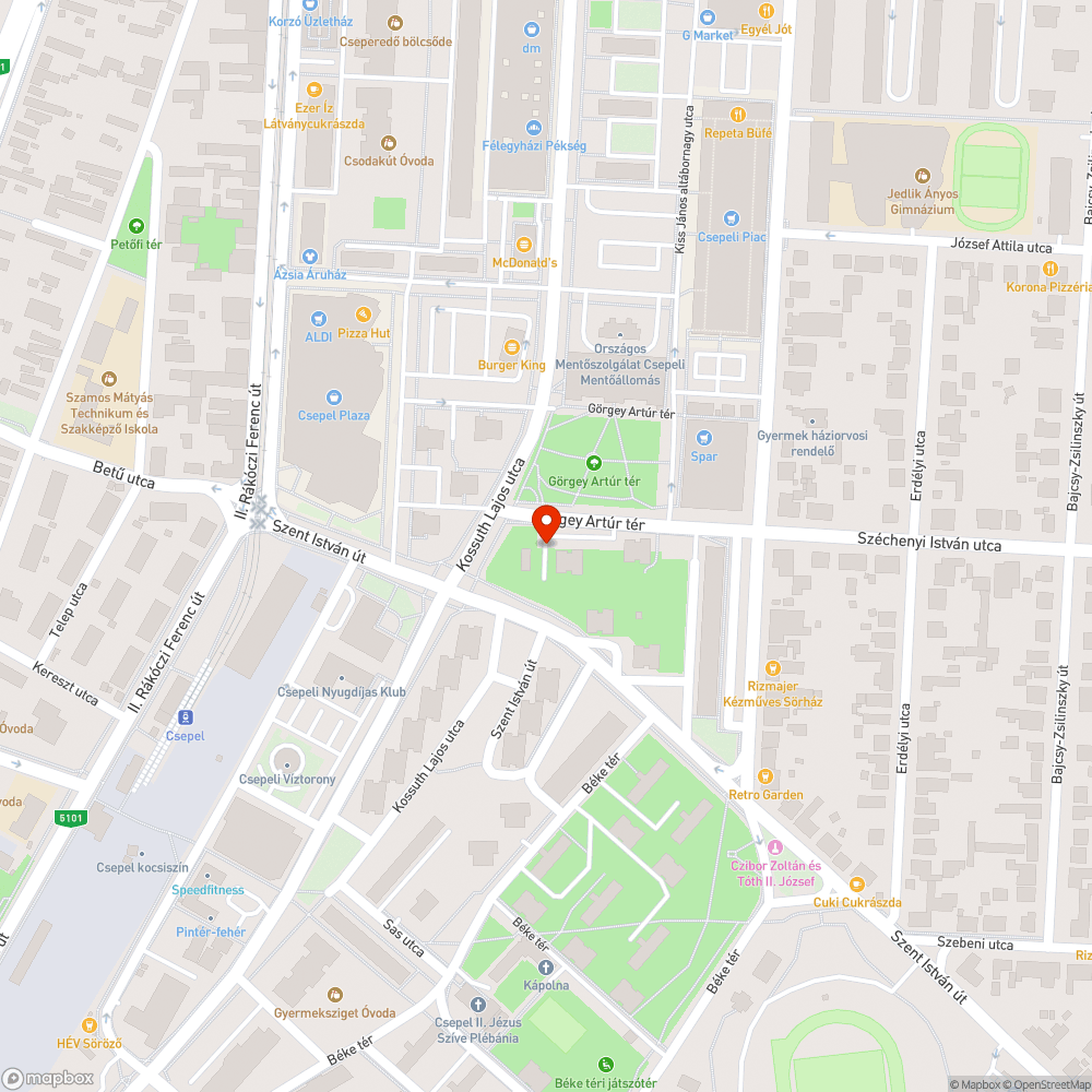 Illegális szemét Görgey A. bejelentés helye