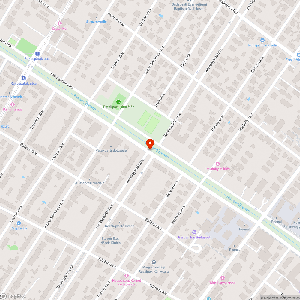 Kátyú bejelentés helye