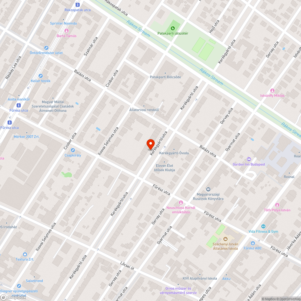 Kátyú a Kerékgyártó utcában bejelentés helye