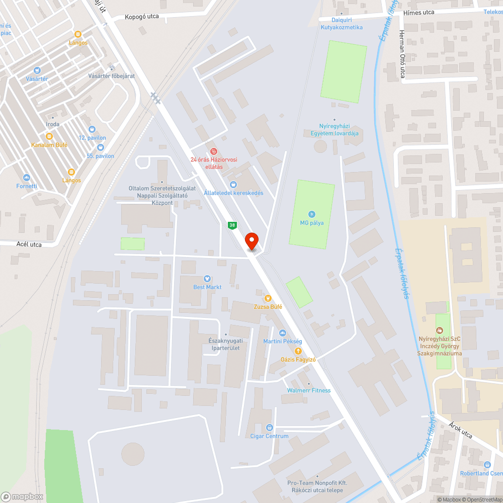 Vízelvezető hiba - Rákóczi u. bejelentés helye