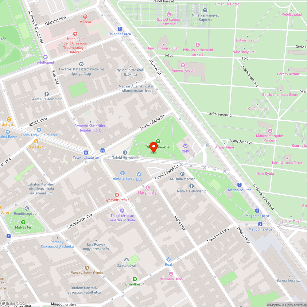 Veszélyes pad bejelentés helye