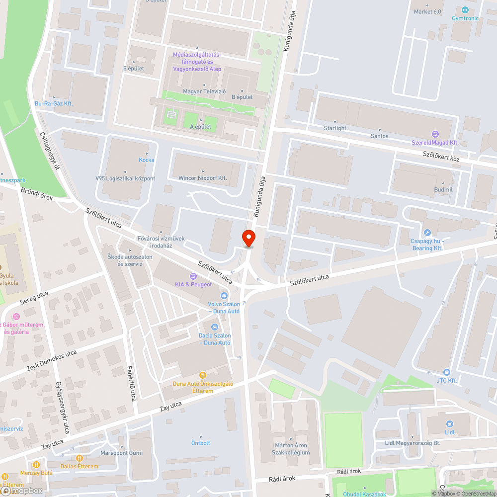 Megtévesztő kialakítású útcsatlakozás bejelentés helye