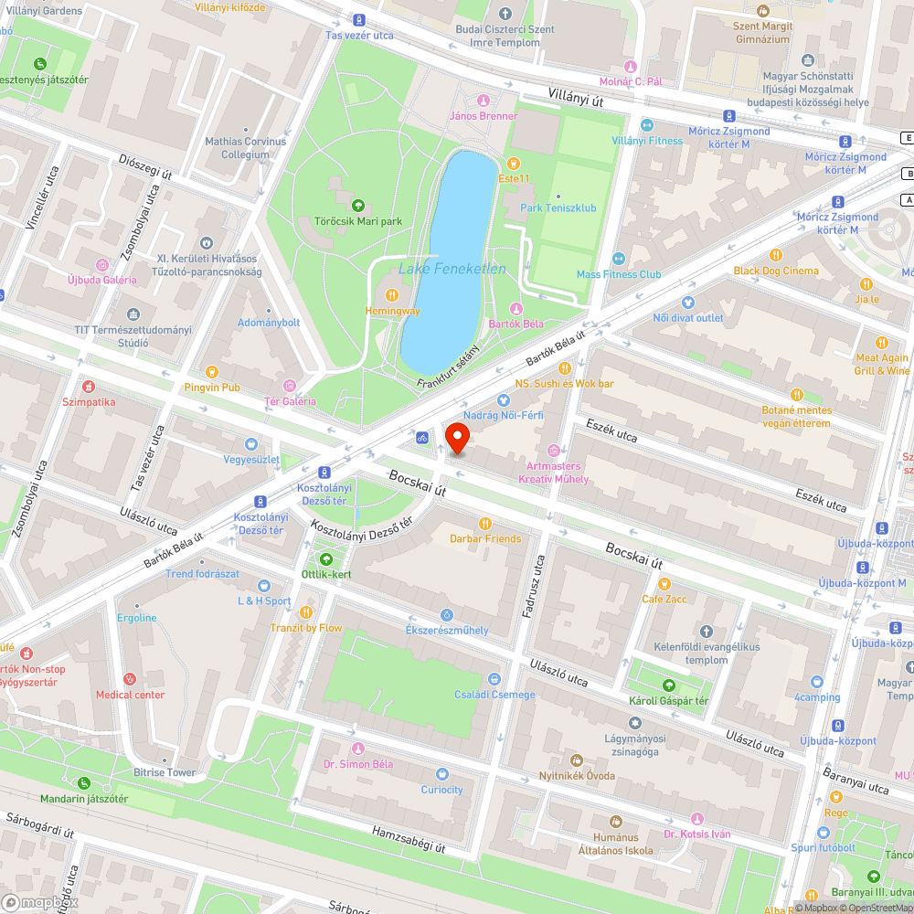 Sötét lámpák a Kosztolányi Dezső térnél bejelentés helye