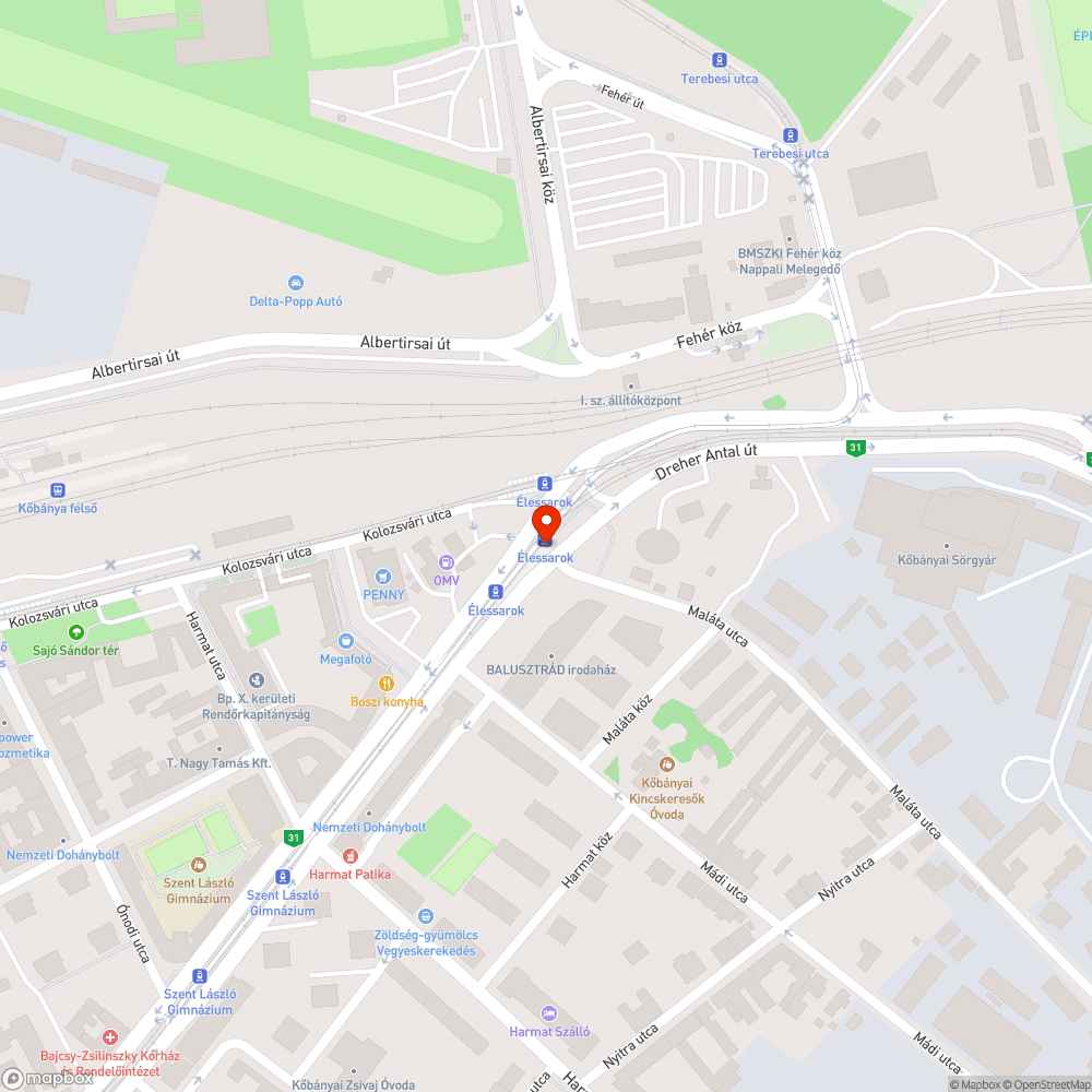 Szemetes megálló bejelentés helye