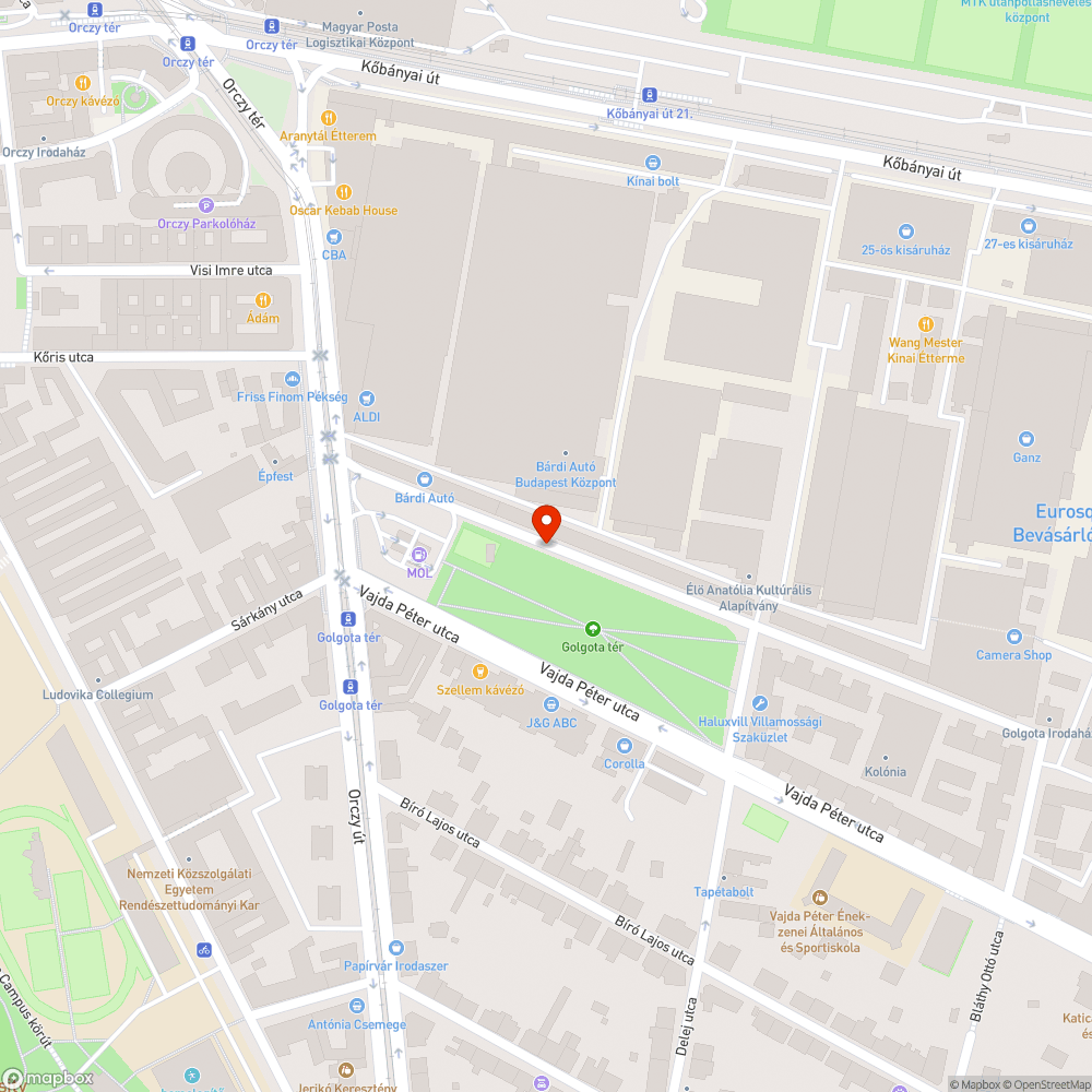 Félig roncs autó bejelentés helye