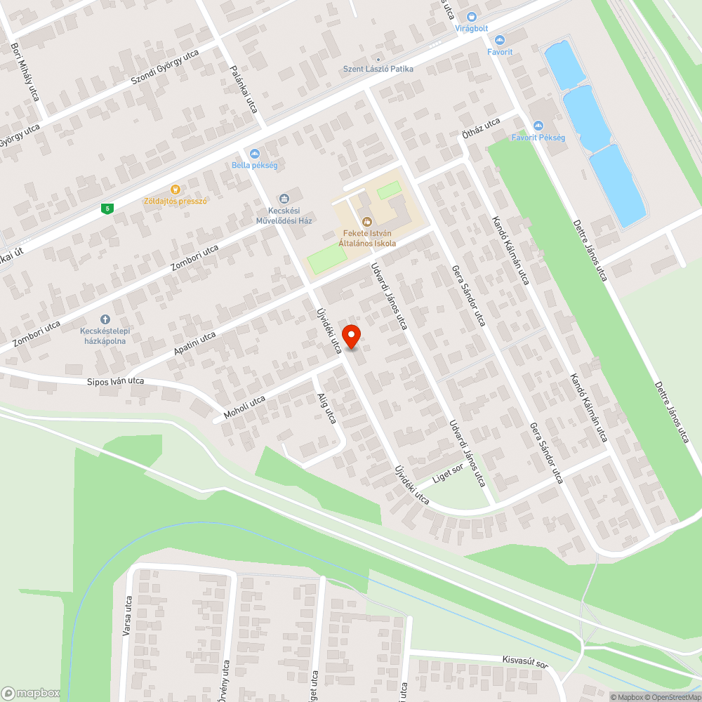 Újvidéki utcai járda bejelentés helye