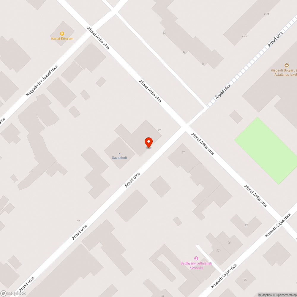 Balesetveszélyes járda bejelentés helye