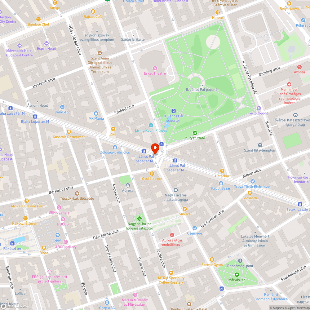 Kátyús villamossín, gyalogátkelőhely bejelentés helye