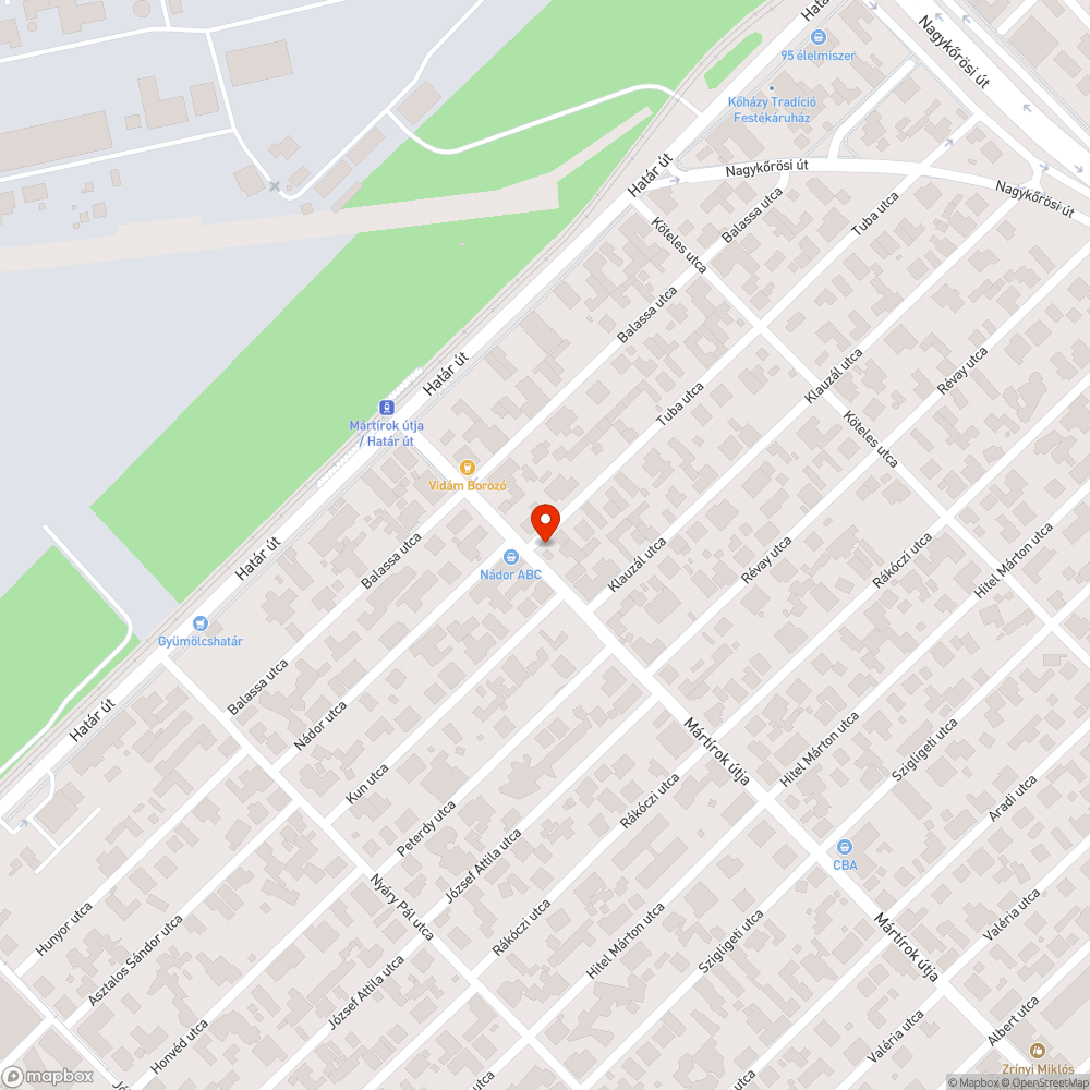 Hiányzó utcatábla bejelentés helye