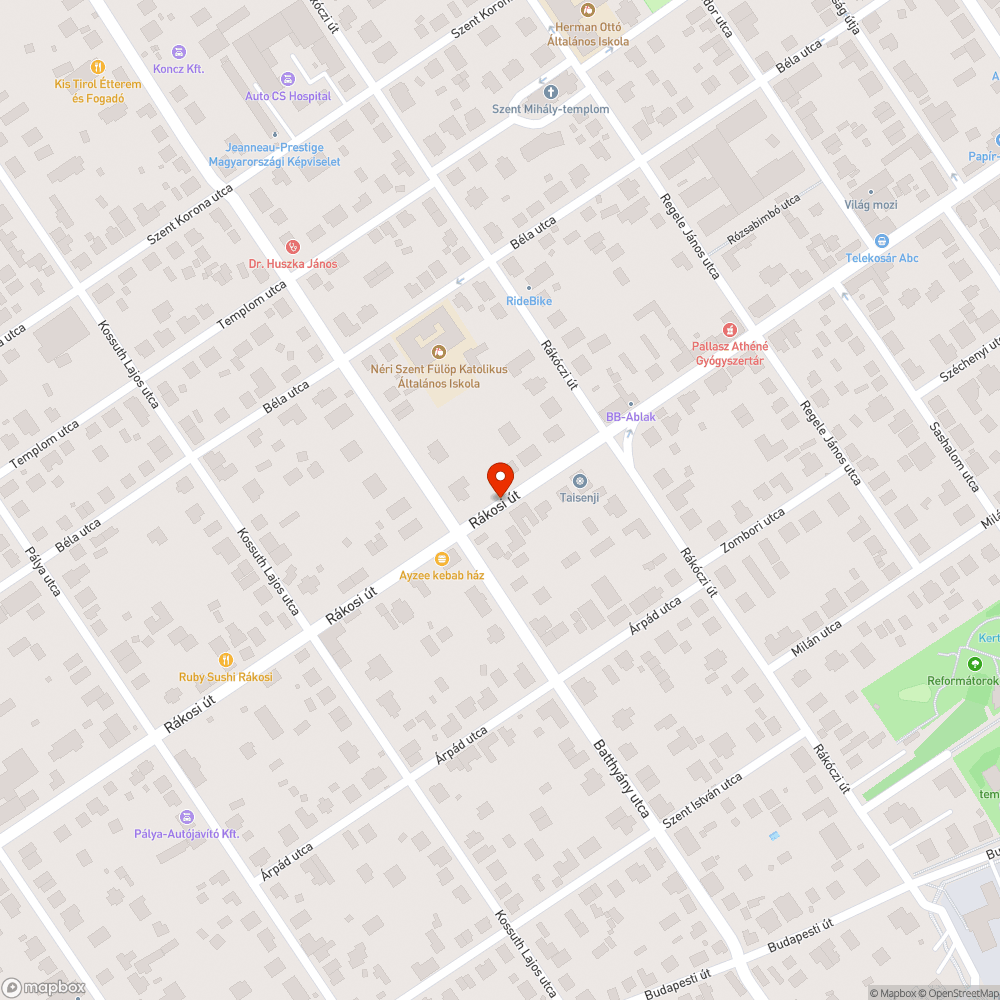 Teljesen eldugult csatorna (Batthyány utca buszmegálló) bejelentés helye