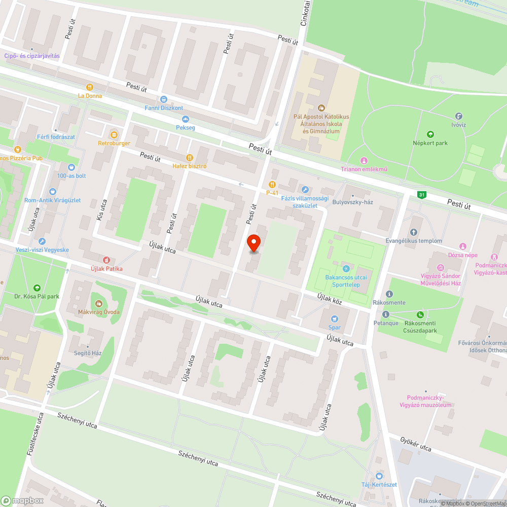 Közvilágítás bejelentés helye