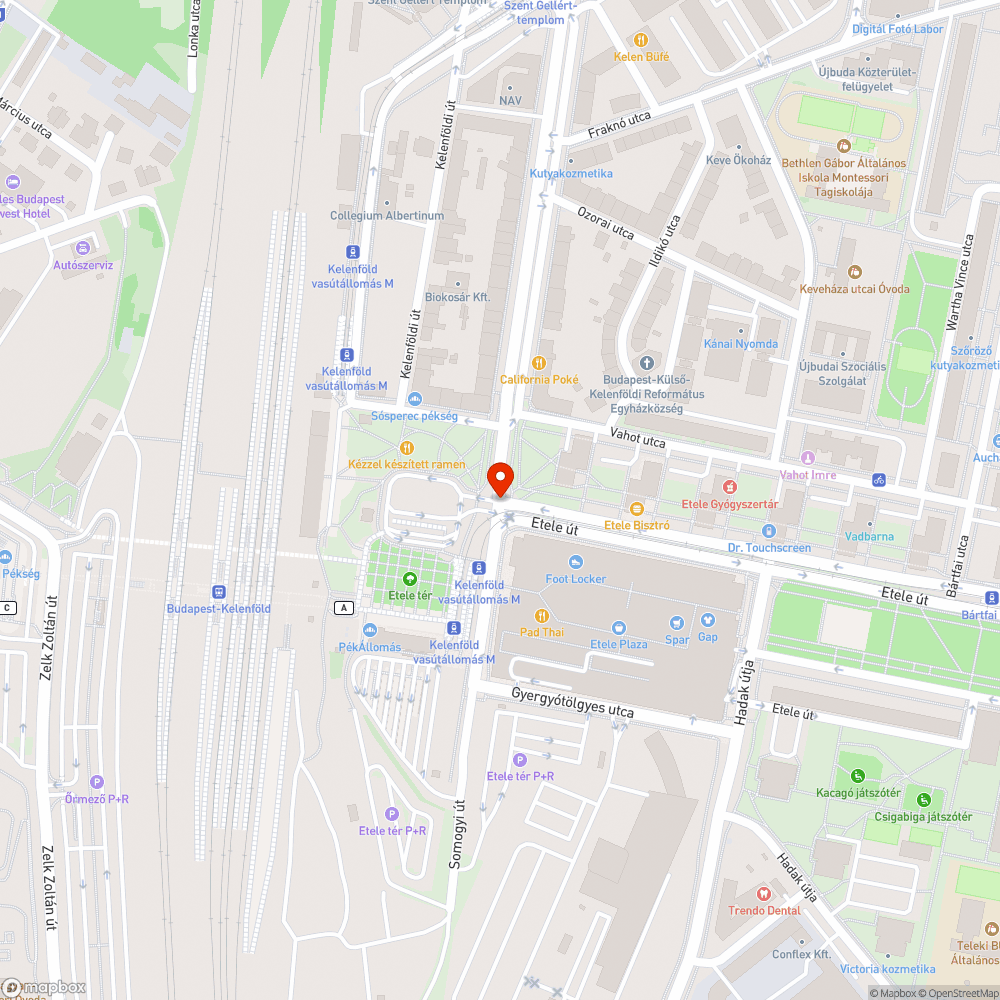 Védett irányítás az Etele téren bejelentés helye