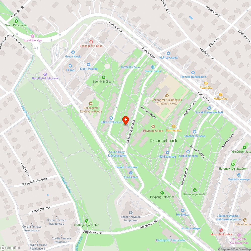 Kiègett utcai làmpa bejelentés helye