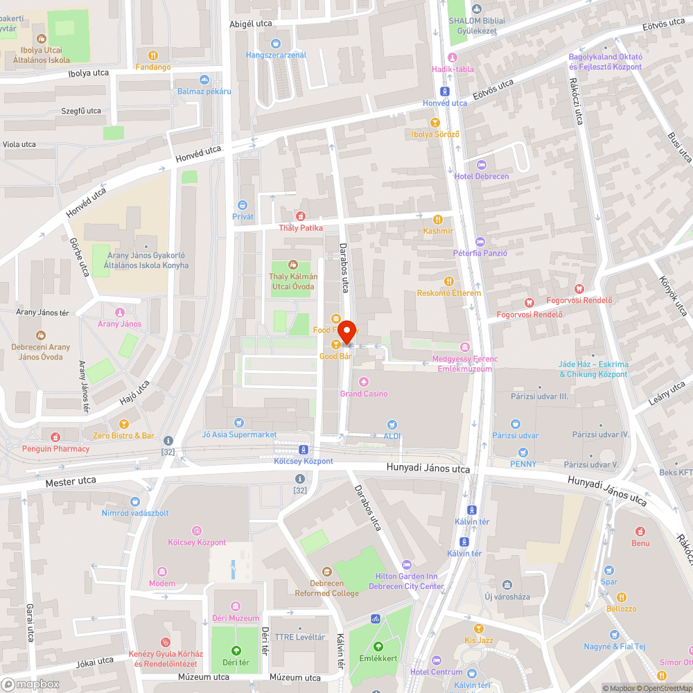 hiányzó útburkolati jel ("X" jel) bejelentés helye