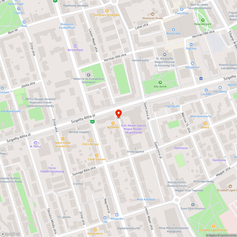 Egyenetlen járda bejelentés helye