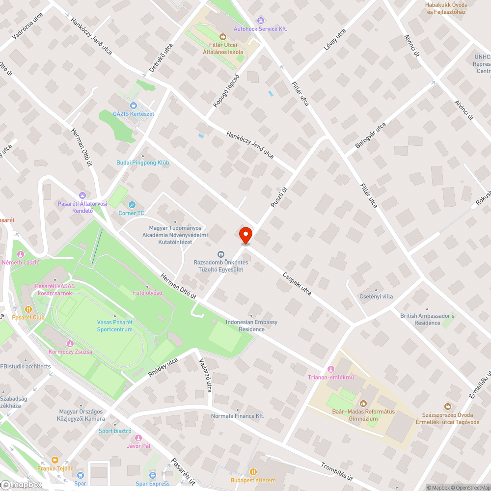 Megsüllyedt útburkolat bejelentés helye