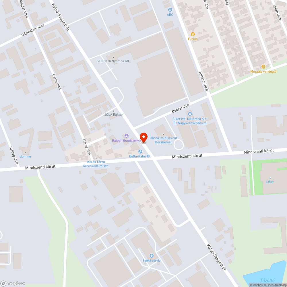 Nem működő utcai lámpa bejelentés helye