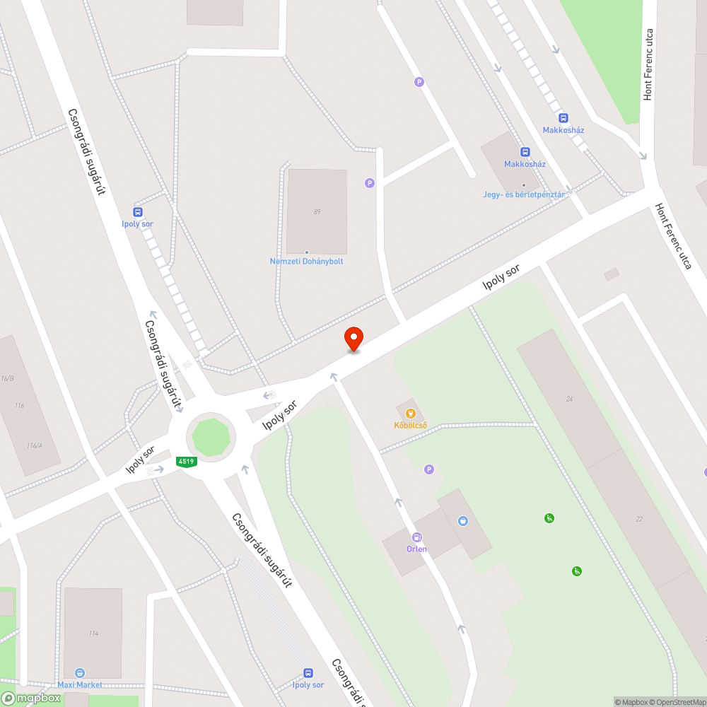 Gyorsan növekvő kátyú bejelentés helye