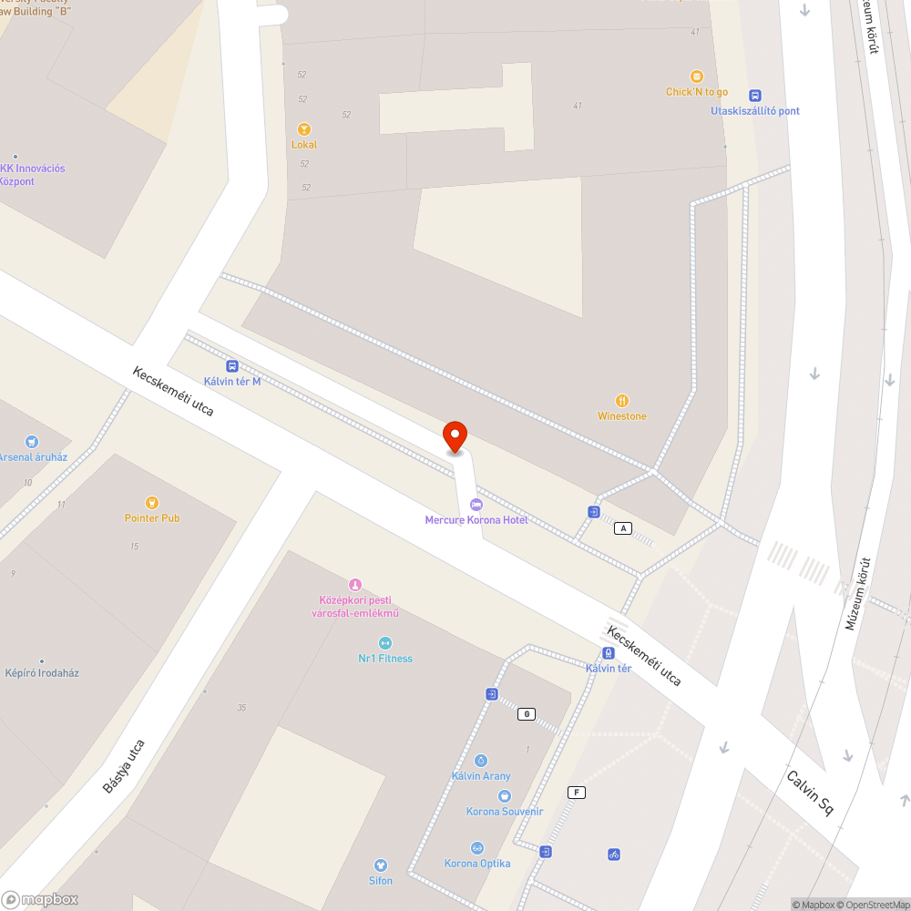 Folyamatos járda-kisajátítás a Kálvin téri hotel előtt bejelentés helye