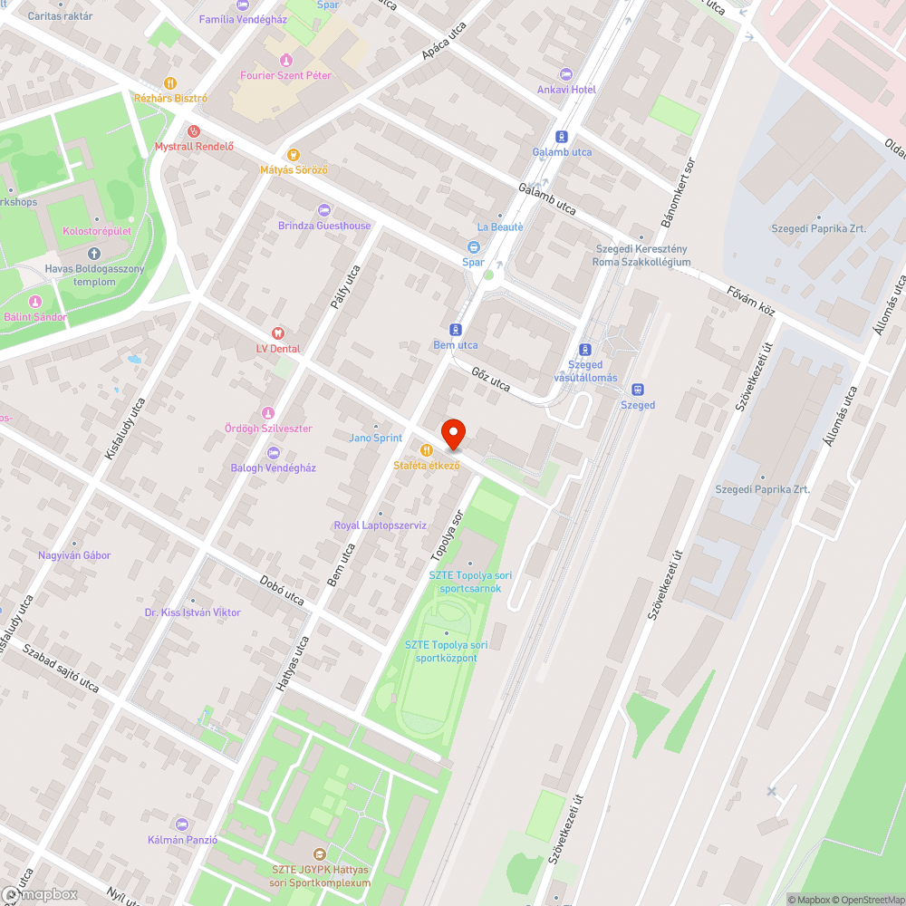 Vasútállomás felől lezúduló hordalék bejelentés helye