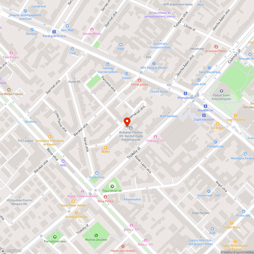 Bojler bejelentés helye