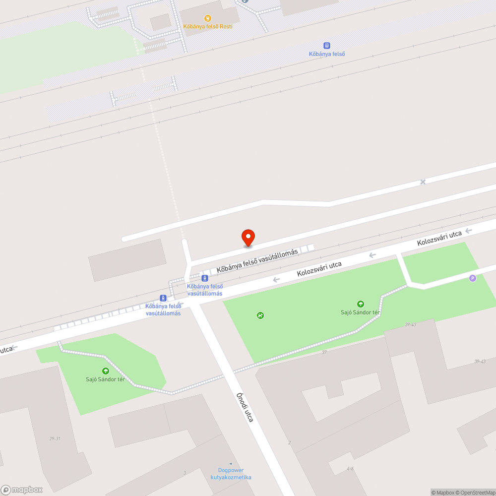 Egy darab utcára kidobott hütő bejelentés helye