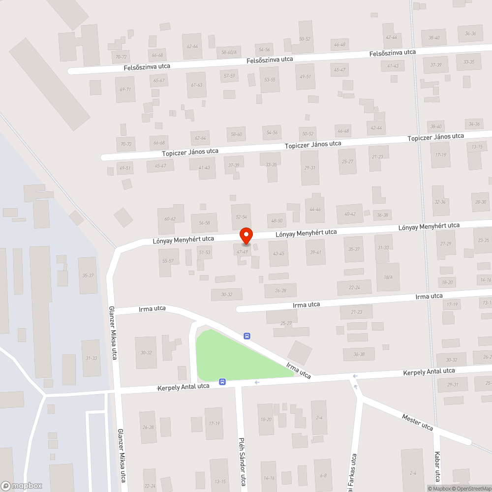 Elhanyagolt utca bejelentés helye