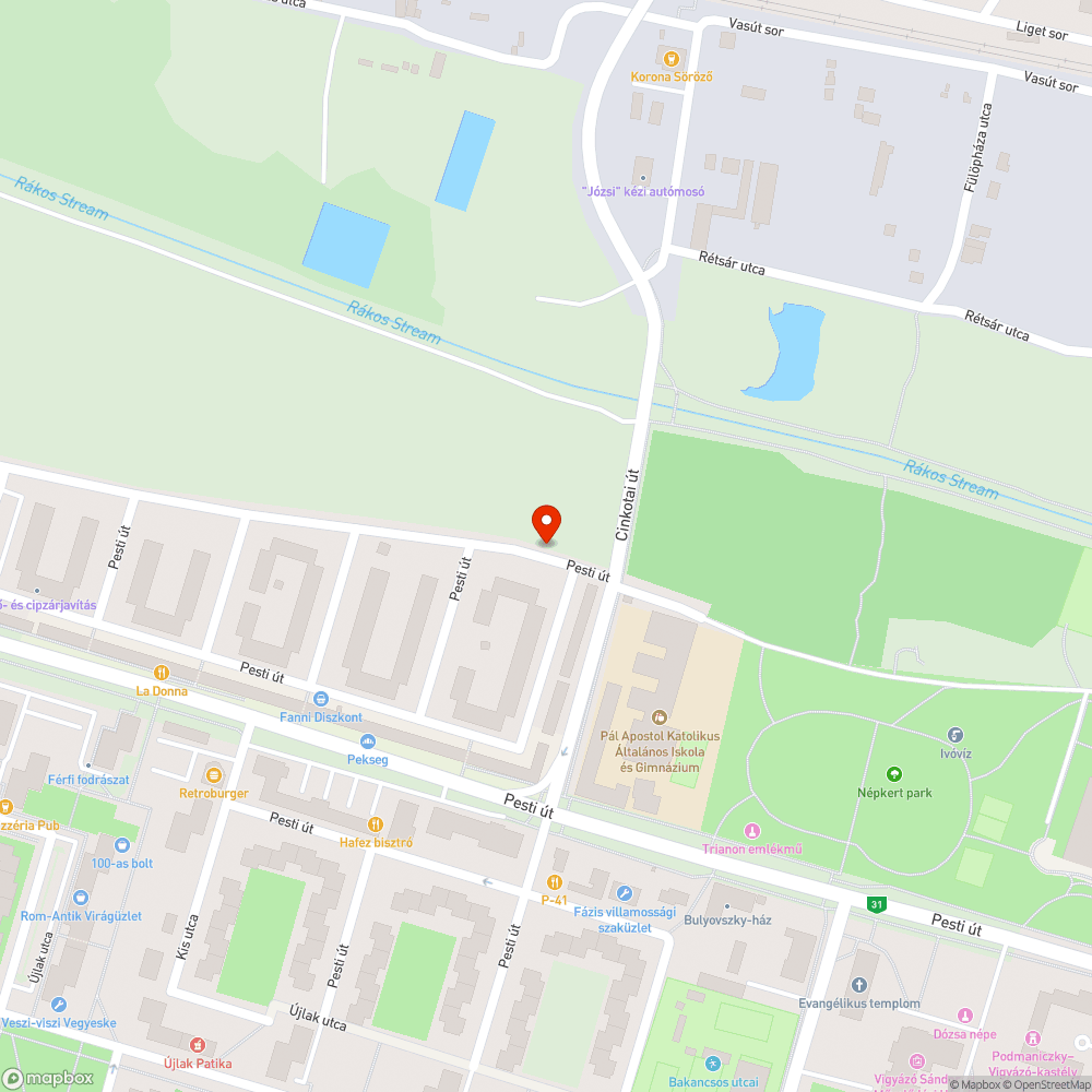 Elhagyott jármű bejelentés helye