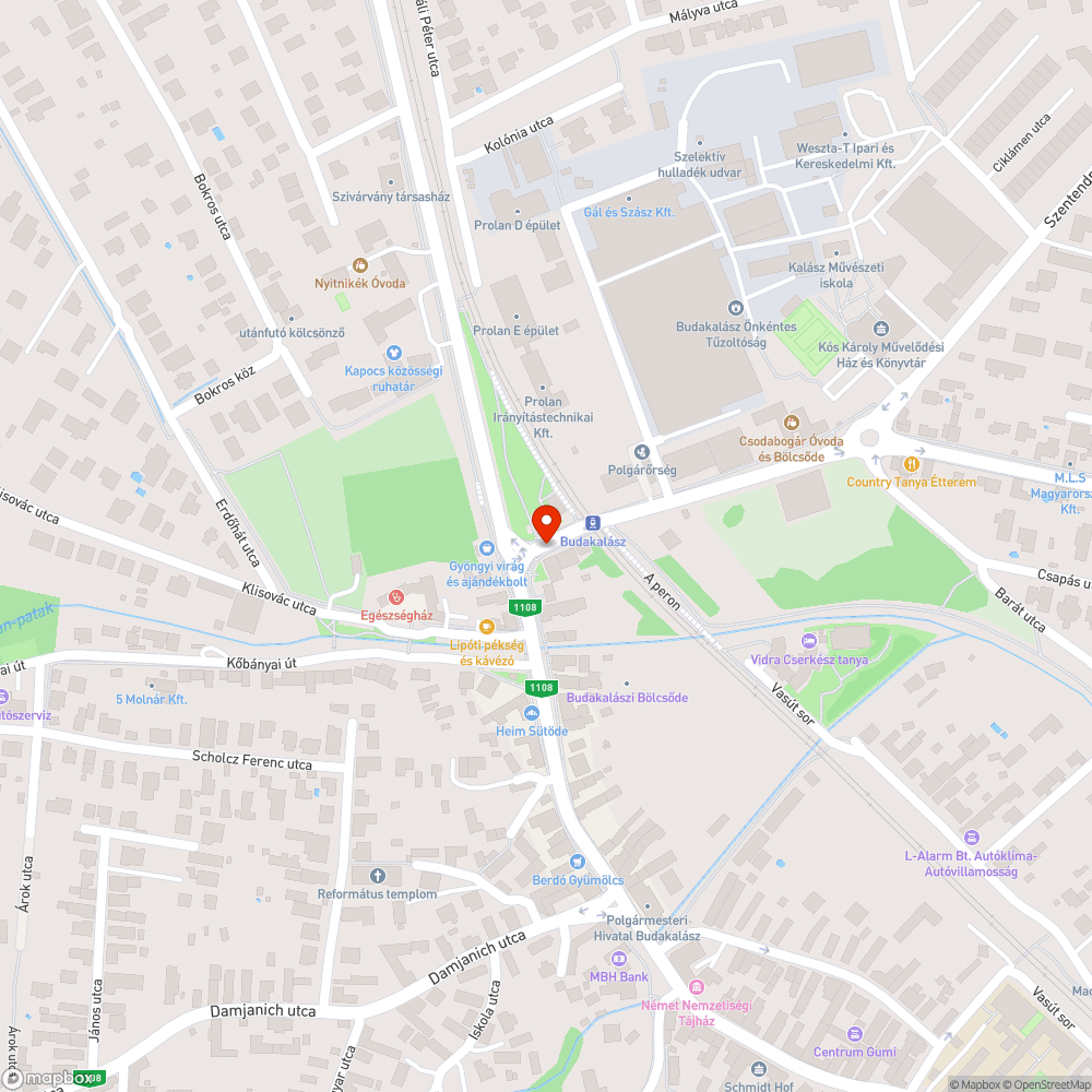 Poller járdára döntve bejelentés helye