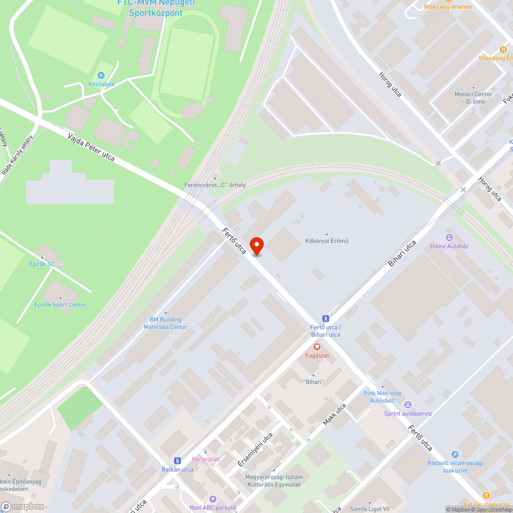 Fahely bejelentés helye