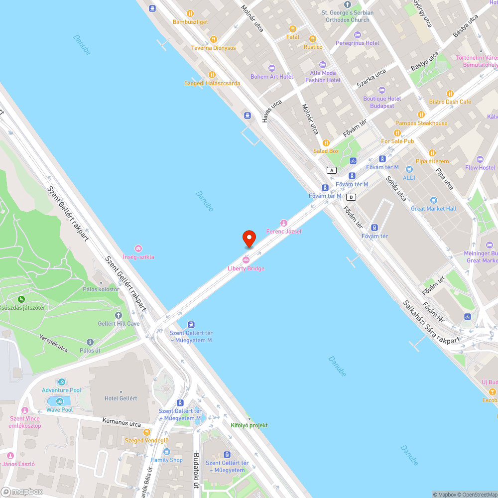 Szabadság hídon lógnak a vezetékek bejelentés helye