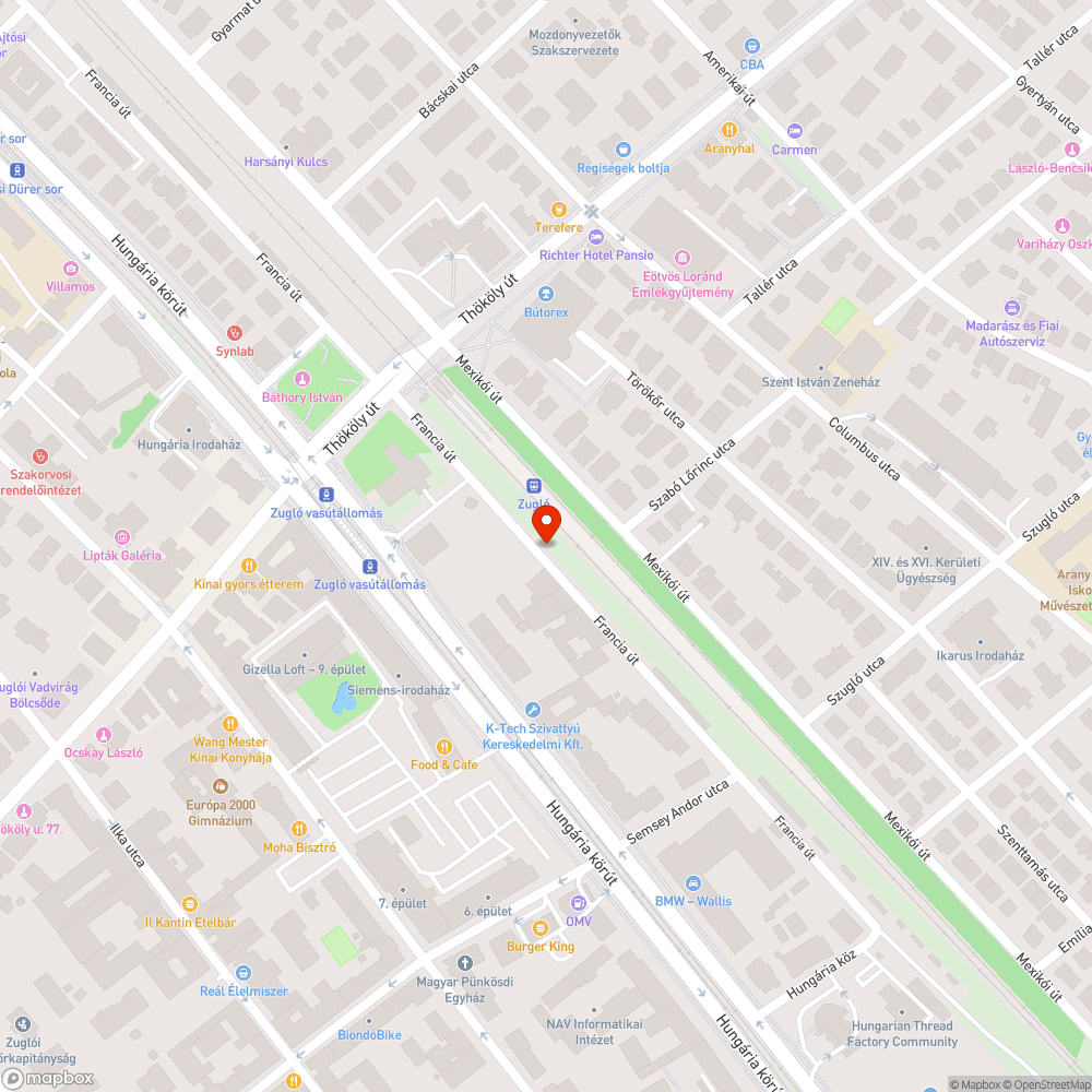 Mély kátyú (2 db) bejelentés helye