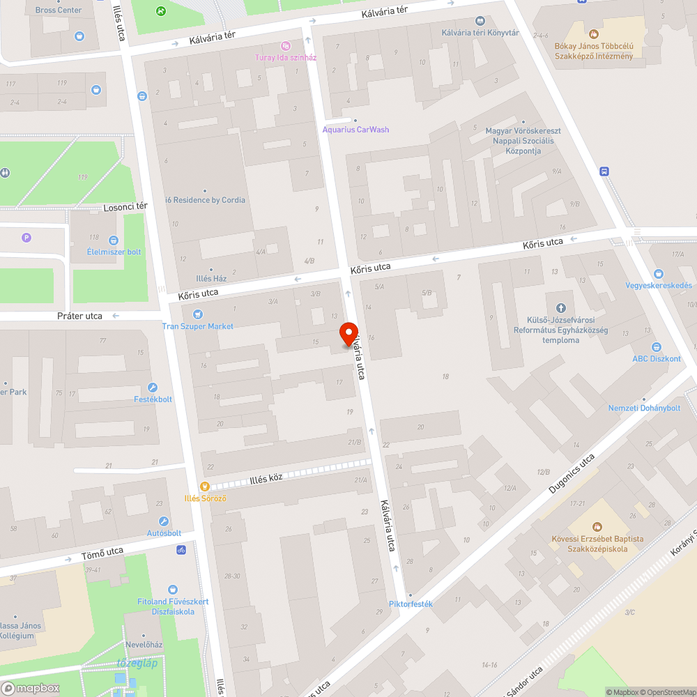 Közterületi tusoló bejelentés helye