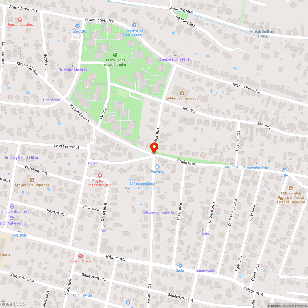 Kereszteződés előtti szabálytalan parkolás bejelentés helye