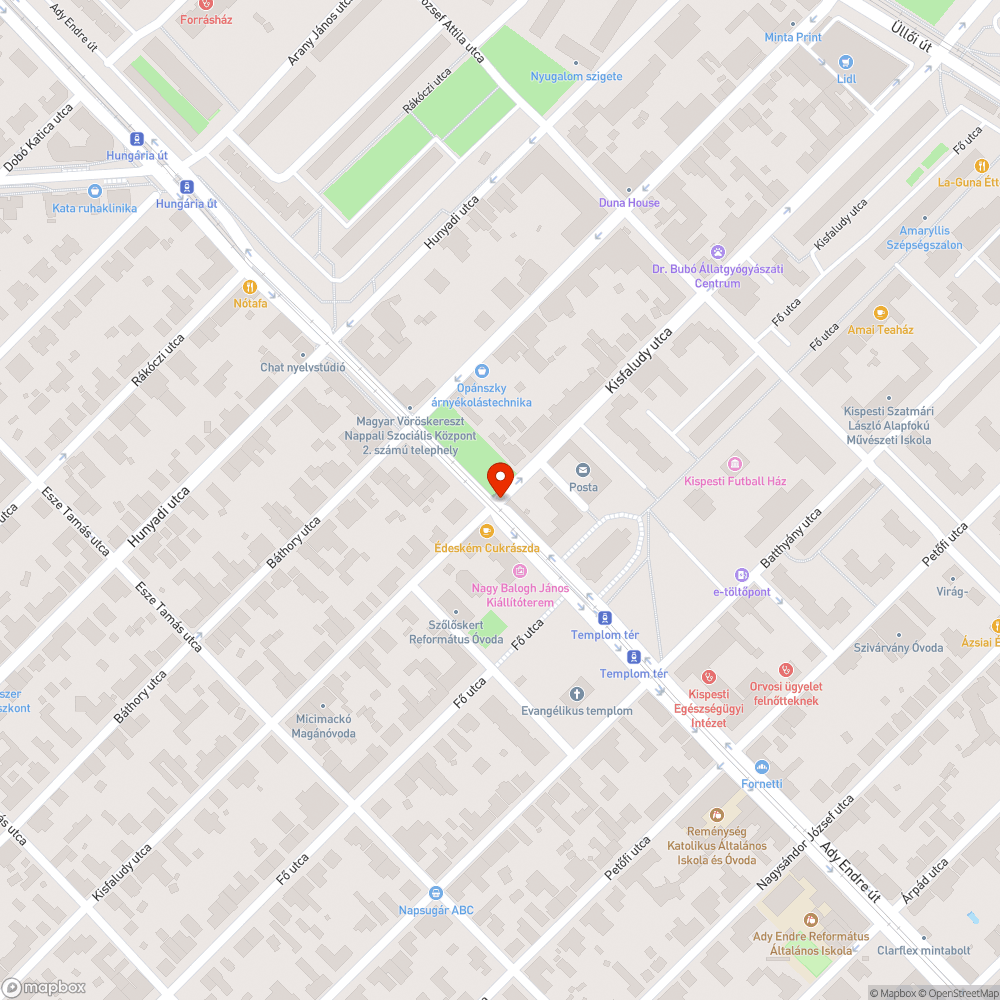 Kispesti óriás kátyú bejelentés helye