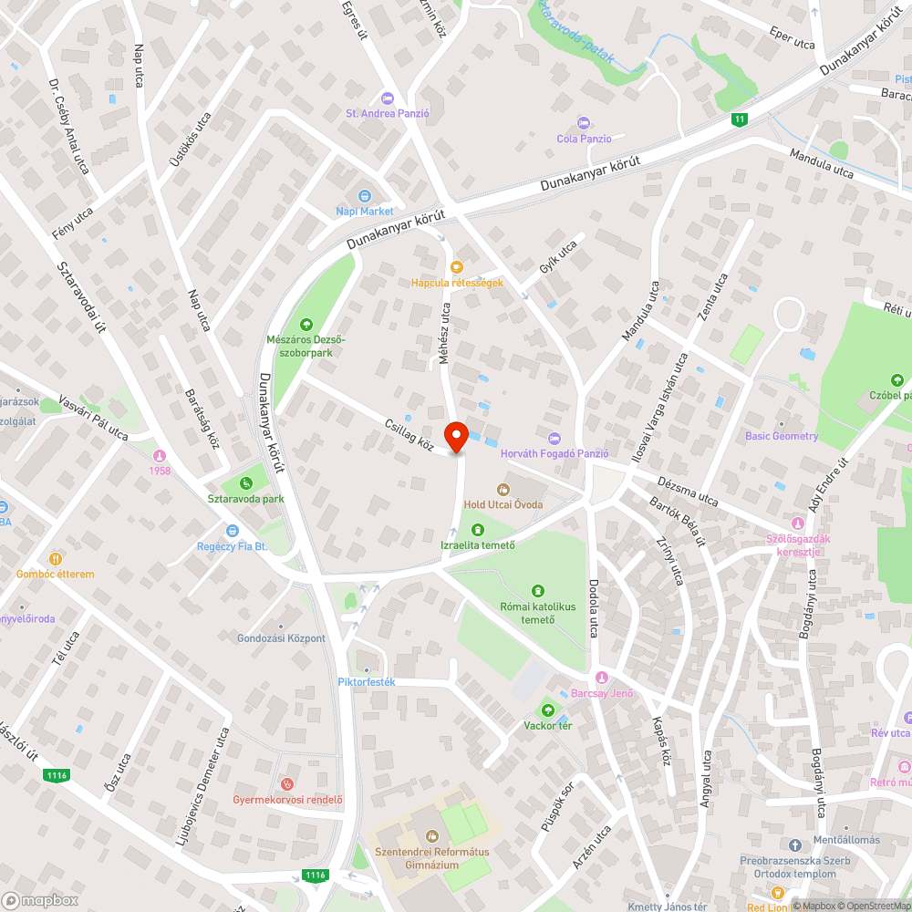 Kiégett utcai lámpa bejelentés helye